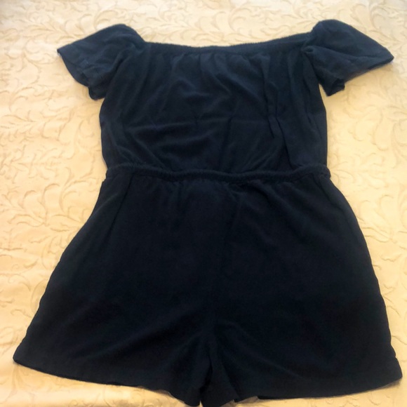 LOFT Outlet Off the Shoulder Romper - Picture 3 of 6